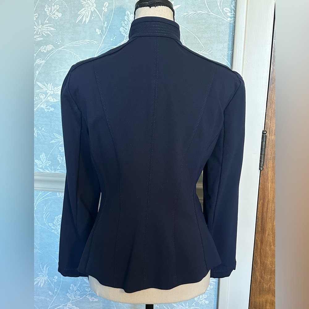 White House Black Market Dark Blue Military Blazer - Picture 2 of 13